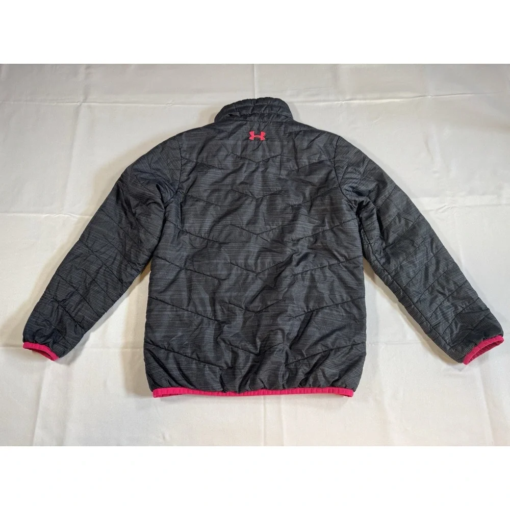 UNDER ARMOUR KIDS COLDGEAR REACTOR PUFFER JACKET YOUTH SMALL BLACK